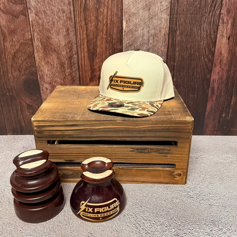 Vintage White And Tan Old School Camo Zapped Adjustable Hat 1