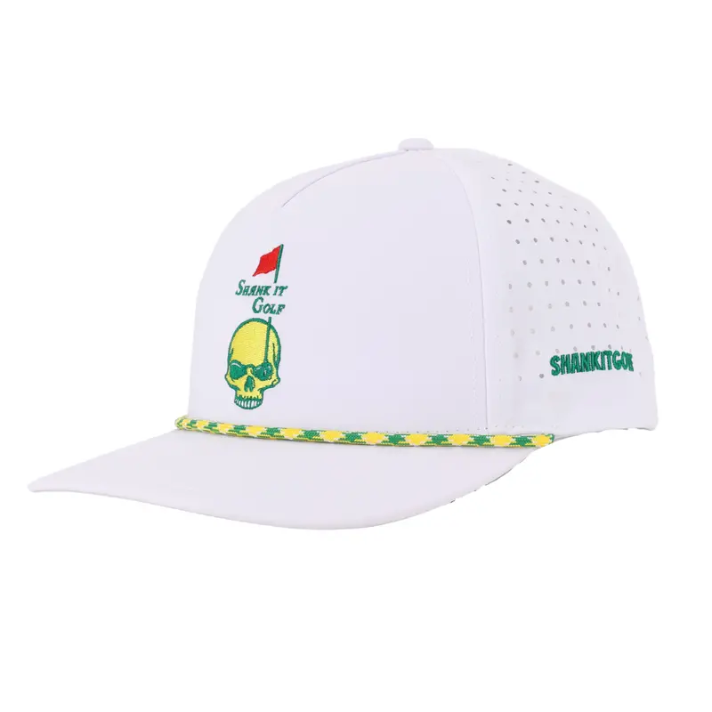 White Georgia Skull Golf Hat 1