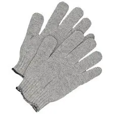 White Machine-Knit Wool Glove Liners 1
