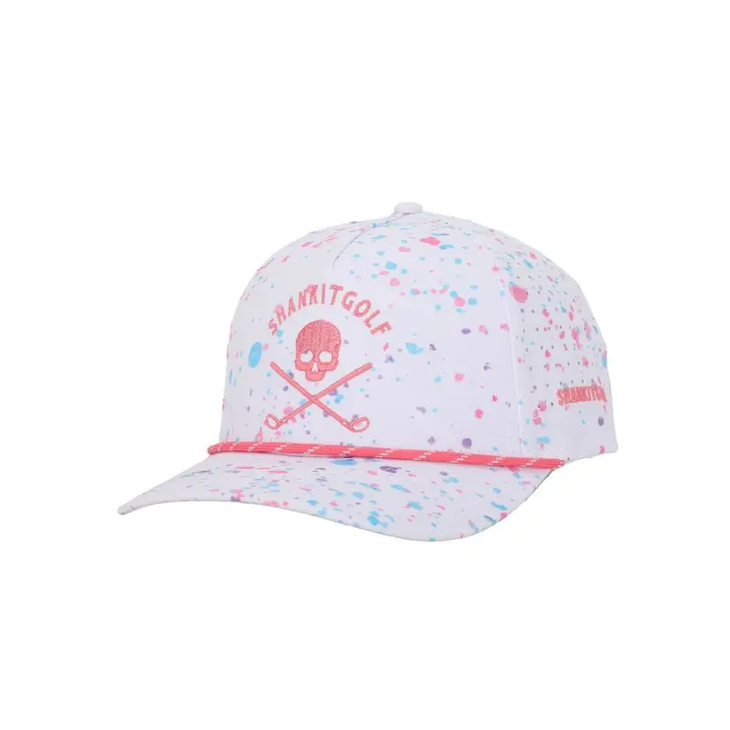 White Paint Splatter Golf Cap 1