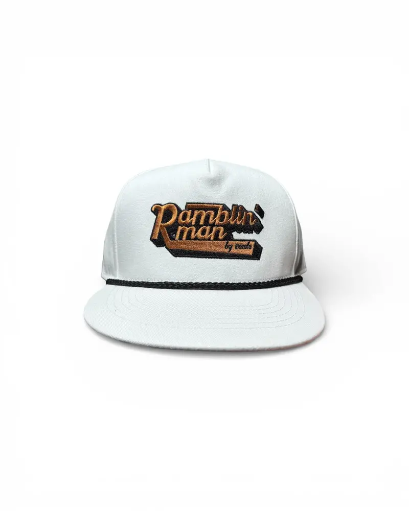 White Rope-Style Ramblin’ Man Casual Hat 1