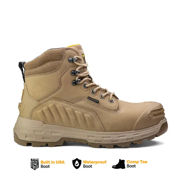 Wildwood 6-Inch Waterproof Composite-Toe Boot – Stone Color, Usa Crafted 1