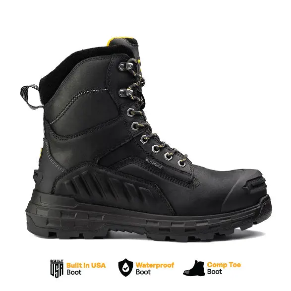 Wildwood 8-Inch Waterproof Composite-Toe Boot – Black, Made In Usa 1