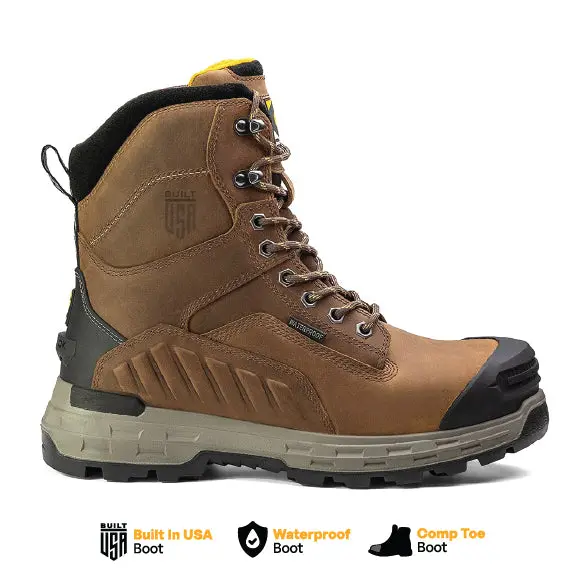 Wildwood 8-Inch Waterproof Composite-Toe Boot – Brown, Usa Made 1