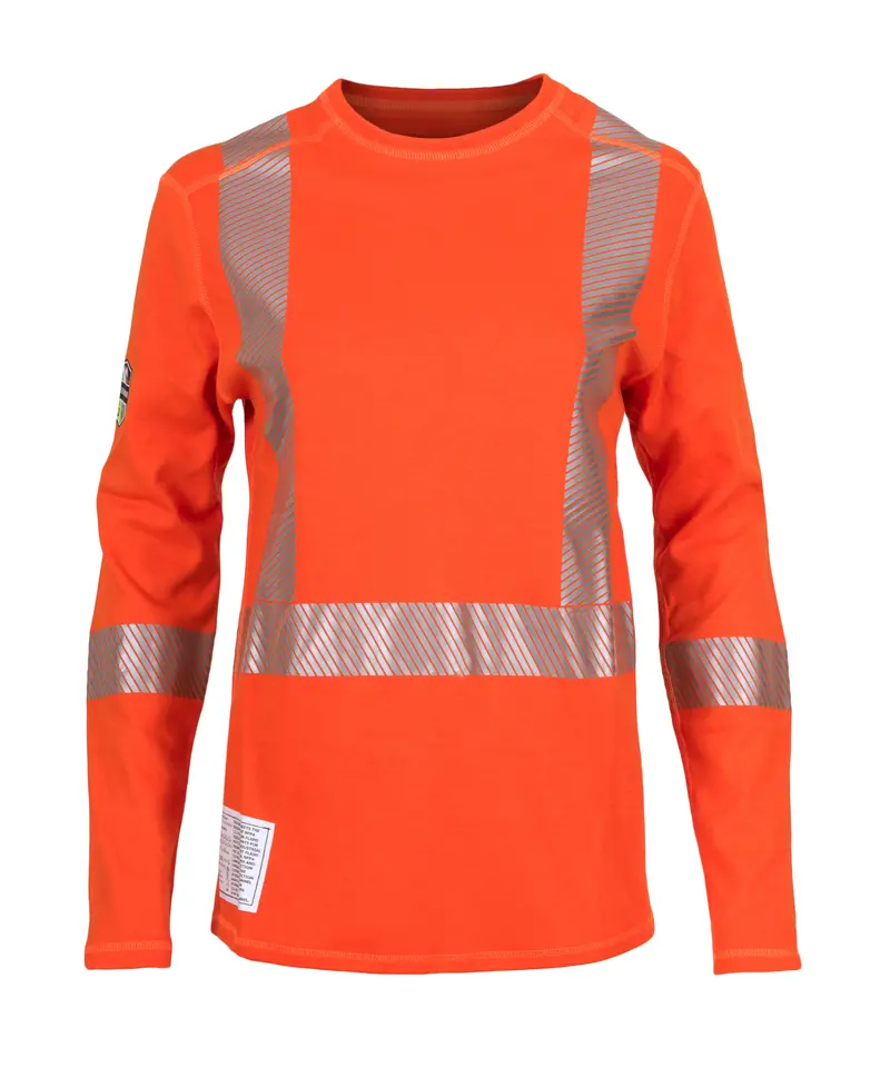 Women’S Pro Dry® Hi-Visibility Orange Fr Long-Sleeve Shirt 1