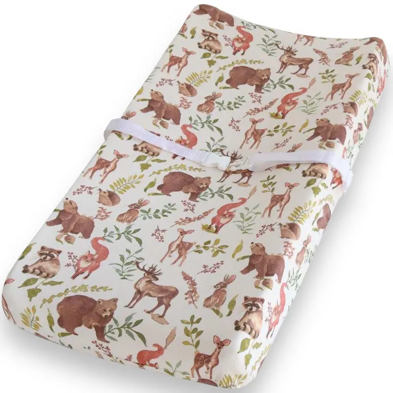 Woodland-Themed Changing Pad Cover 1