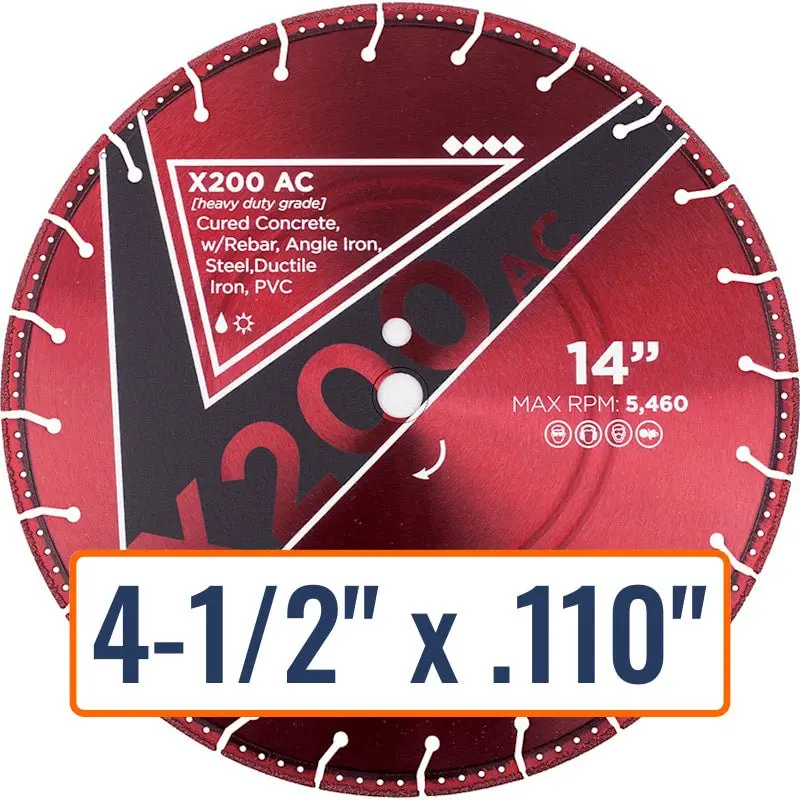 X200-Ac* All-Cut Diamond Blade – Fire & Rescue Grade 1