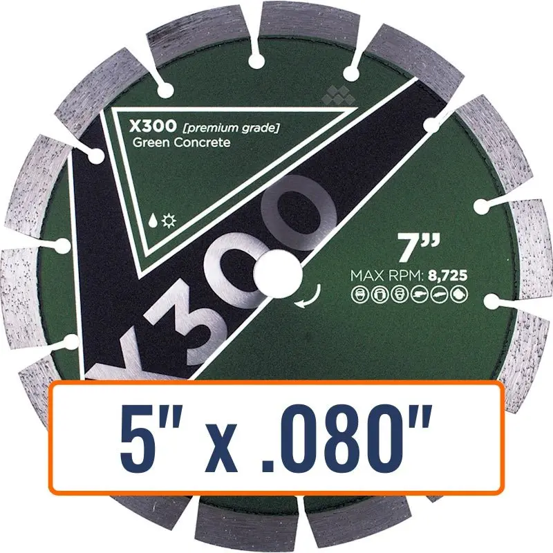 X300 Diamond-Tipped Blade For Green Concrete 1