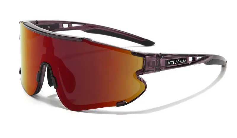 Z87+ Hiviz Safety Sunglasses – Transparent Purple Polarized Lens With Anti-Fog Coating 1