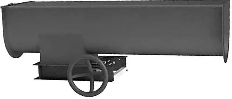 10-Inch Screw Conveyor Rack-And-Pinion Gate – 14-Gauge Flat Slide Design 1