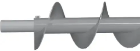 3-7/16" Screw Conveyor End Shaft – Model 150-2525 With Integrated Seal 1