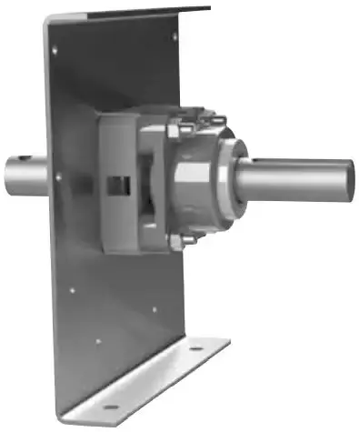 9-Inch Trough End Kit – Includes 2-Inch Chevron Roller Bearing & Drive Shaft (No Mounting Feet) 1